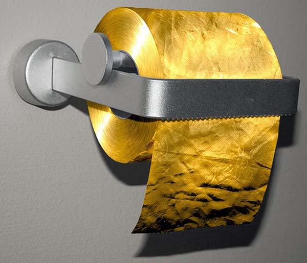 papel de baño en oro