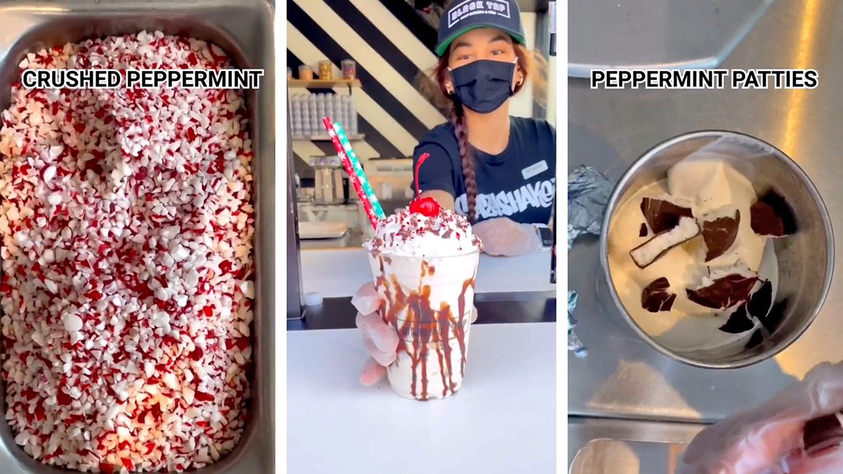 Disneyland ofrece un regalo navideño en julio y es un batido con pajitas de colores navideños y está disponible en Black Tap Craft Burgers and Shakes en Downtown Disney.