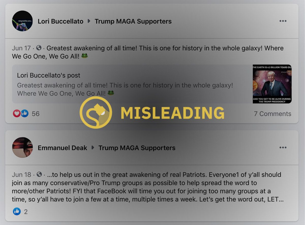 El contenido de la teoría de la conspiración de QAnon sigue prosperando en Facebook a pesar de una supuesta prohibición hace un año.