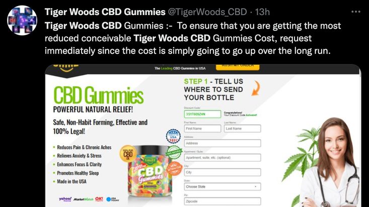 Las reseñas de Tiger Woods CBD Gummies llenaron los resultados de búsqueda de Google a pesar de que el golfista profesional nunca respaldó ni autorizó los productos.