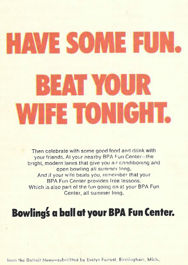 Diviértete un poco.  Golpea a tu esposa esta noche.  Los bolos son una pelota en su BPA Fun Center.