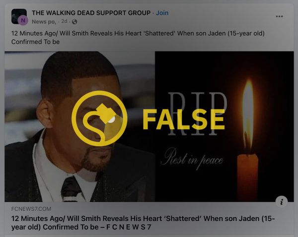 Un engaño de muerte de Facebook afirmó que Jaden Smith estaba muerto, lo que llevó a búsquedas en Google que preguntaban si Jaden Smith había muerto.
