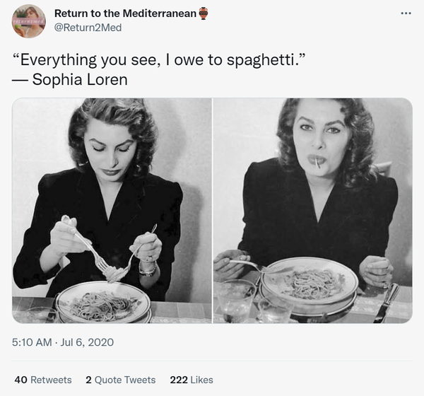 ¿Sophia Loren dijo 'Todo lo que ves se lo debo a los espaguetis'?