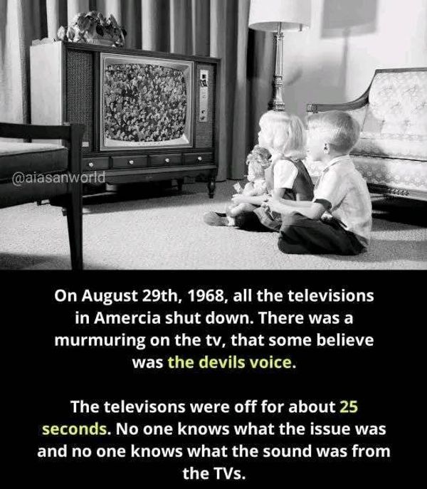 todos los televisores en america se apagaron el 29 de agosto de 1968