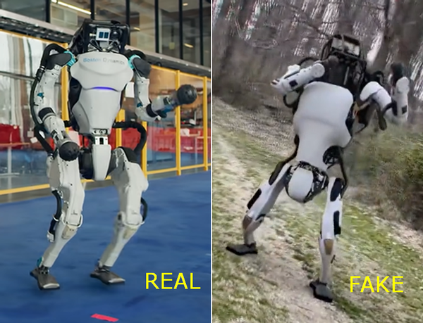 video de tiktok de un robot de combate comparado con un robot atlas de dinámica de boston real