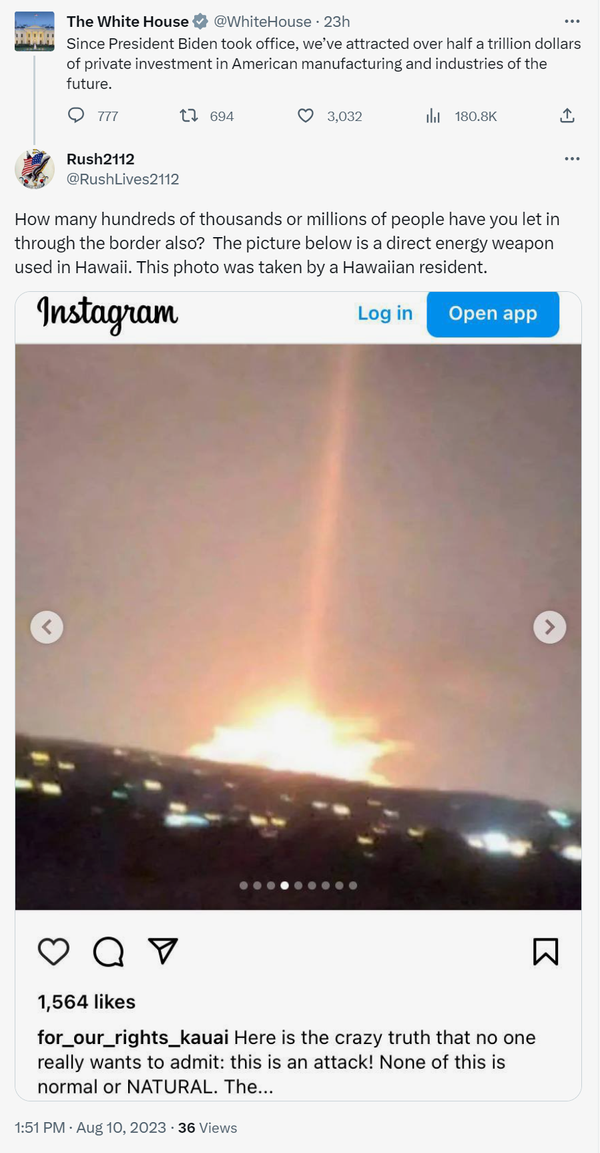 arma de energía directa hawaii incendios forestales maui