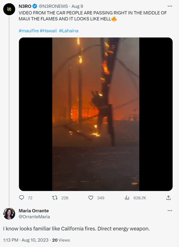 energía directa arma maui hawaii incendios