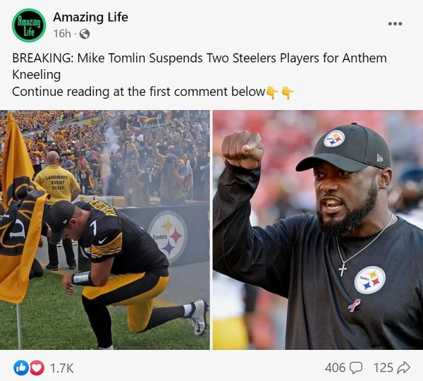 ÚLTIMA HORA: Mike Tomlin suspende a dos jugadores de los Steelers por arrodillarse ante Anthem