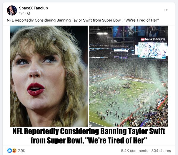 Un rumor decía que la NFL estaba considerando prohibir a Taylor Swift asistir y actuar en el Super Bowl.