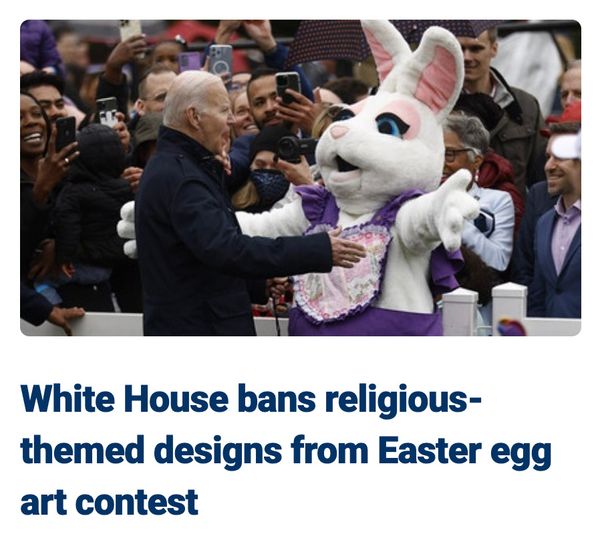 Un rumor afirmaba que el presidente Joe Biden prohibió la religión en un concurso de huevos de Pascua en la Casa Blanca.