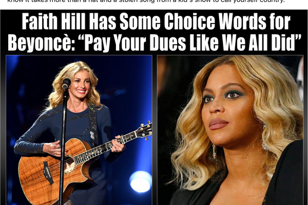 ¿Faith Hill le dijo a Beyoncé que ‘pague sus deudas’?